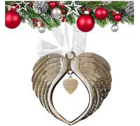 Memorial Christmas Ornament Christmas Memory Bauble Christmas Tree Pendants Christmas Tree Hanging Decor Jingle Bells Ornaments (A piece of my heart is in heaven)