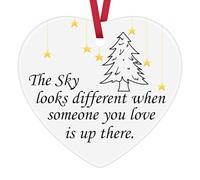 Memorial Christmas Ornament Gift Memorial Bereavement Gifts Remembrance Ornaments Sympathy Gift for Loss of Mom Dad Husband Wife Brother Grandma Ceramic Ornament Keepsake Xmas Tree Decorations