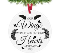 Memorial Christmas Ornament Sympathy Gifts for Loss of Husband Wife Friends In Memory of Family Mum Dad Grandparents Brother Sister Memorial Gifts Bereavement Condolences Grieving Ceramic Keepsake