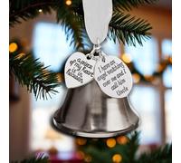 Memorial Christmas Ornaments - A Piece of My Heart is in Heaven for Loss of Loved one Remembrance Keepsake in Loving Memory of Uncle Xmas Jingle Bell Decorations