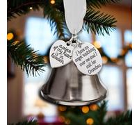 Memorial Christmas Ornaments - A Piece of My Heart is in Heaven for Loss of Loved one Remembrance Keepsake in Loving Memory of Grandma Xmas Jingle Bell Decorations