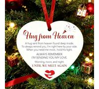 Memorial Christmas Ornaments Hug from Heaven Heart Shaped Christmas Tree Ornament Sympathy Gifts for Loss of Loved One, 2025 NEW Unique Memorial Gift for Loss of Family