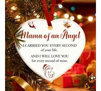 Memorial Christmas Ornaments Hug from Heaven Heart Shaped Xmas Tree Ornament, Unique Memorial Gift for Loss of Family, Christmas Commemorative Ornaments (style C)