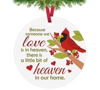 Memorial Christmas Ornaments Sympathy Gifts for Loss of Father Mother Son Daughter Husband Remembrance Ornament Keepsake Memorial Condolences Grief Bereavement Gift Christmas Tree Decoration