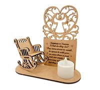Memorial Christmas Remembrance Candle Ornament & Chair - Heart-Shaped Candle Holders to Remember Loved Ones