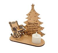 Memorial Christmas Remembrance Candle & Ornament Set - Chair, Candle Holders, To Remember Loved Ones - Christmas Tree