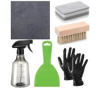 Memorial Cleaning Kit - Grave Care Tool Set, Gloves, Cloth, Brush, Scraper, Spray Bottle, Stone Care Equipment | Memorial Preservation At The Cemetery Churchyard For Maintenance Historic