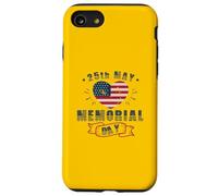 Memorial Day 25th May Patriotic Heart Flag Tribute Case for iPhone SE (2020) / 7/8