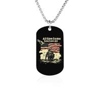 Memorial Day All Gave Some Some Gave All Couples Memorial Necklaces for Women Men Square Titanium Steel Chains Pendant Jewelry Gift