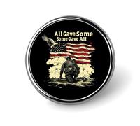Memorial Day All Gave Some Some Gave All Round Enamel Brooch Pin Button Badges Decoration Hat Clothing Bag Accessories Gift Crafts