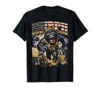 Memorial Day Hero Workout WOD Retro 80s Tactical Gorilla Gym T-Shirt