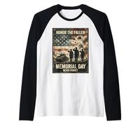Memorial Day Honor The Fallen Patriotic Veterans Tribute Raglan Baseball Tee