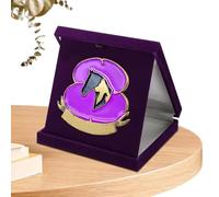 Memorial Day Lapel Pin - Memorial Day Flower Brooch | Veteran Lapel Pins | Purple Poppy Badge Pin | Soldier Brooch | Lapel Pins Lest We Forget The Vest Brooch, Se référer au descriptif, Zinc, Refer to