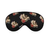 Memorial Day R.E.D United States Flag Fashion Sleep Eye Mask Soft Covers for Sleeping with Adjustable Strap