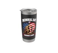 Memorial Day Remember Honor Fallen Soldier Patriotic America Stainless Steel Insulated Tumbler