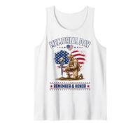Memorial Day Remember Honor Fallen Soldier Patriotic America Tank Top