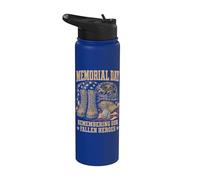 Memorial Day Remember Our Fallen Heroes Patriotic Stainless Steel Insulated Water Bottle