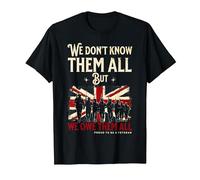 Memorial Day Remember Veterans UK Soldier Patriotic Military T-Shirt, Men, Black, Medium