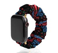Memorial Day with U.S.A Flag Universal Scrunchie Watch Band Compatible with IWatch Series 11 10 9 8 7 Strap