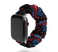 Memorial Day with U.S.A Flag Universal Scrunchie Watch Band Compatible with IWatch Series 11 10 9 8 7 Strap