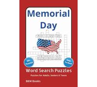 Memorial Day Word Search Puzzles: Word Searches with Easy-To-Read Print about Veterans, Patriotic, Honor All Who Have Served and More 6x9 inches, 110 ... Gift for Vacations, Holidays and Free Times
