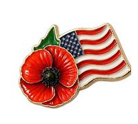 Memorial Floral 2D Badge Brooch in Acrylic for Soldiers Remembrance and Tributes Memorial Flower Badge