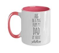 Memorial for loss of father dad coffee is a hug in a mug rae dunn kitchen inspired mugs, Two tone ceramic mug cup, Sorry for your loss condolence loved one sympathy, Celebration of life ideas