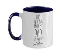 Memorial for loss of father dad coffee is a hug in a mug rae dunn kitchen inspired mugs, Two tone ceramic mug cup, Sorry for your loss condolence loved one sympathy, Celebration of life ideas