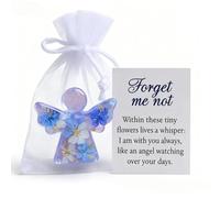 Memorial Forget Me Not Angel Keepsake Gift, Angel Pocket Hug in Memory of The Dead, Emotional grief support gifts for loss, Inspirational Message Card (1PC)
