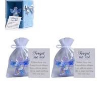 Memorial Forget Me Not Angel Keepsake Gift Set,Angel Pocket Hug Keepsake with Inspirational Message Card,Pocket Angels in Memory of the Dead, Memorial Comfort Ke epsake Gifts for Loved Ones,12x8 cm