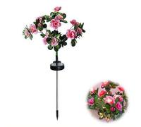 Memorial Garden Bloom Lights - Featuring Ultra-Realistic Artificial Petals,Solar-Powered & Weatherproof Artificial Solar MemorialFlowers Lights,Solar Azalea Flower Decor StakeLights for Cemetery Yard