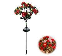 Memorial Garden Bloom Lights - Featuring Ultra-Realistic Artificial Petals,Solar-Powered & Weatherproof Artificial Solar MemorialFlowers Lights,Solar Azalea Flower Decor StakeLights for Cemetery Yard