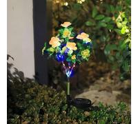 Memorial Garden Bloom Lights - Solar Garden Stakes,Solar Stake Lights with Weatherproof LED Flower Design for Yard Patio Pathway and Fence, Cemetery Solar Lights for Grave Decor (Yellow)