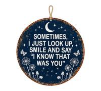 Memorial Garden Decor - Hangable Round Metal Bereavement Ornament