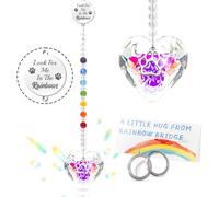 Memorial Gift for Dogs and Cats, Crystal Suncats, Window Decorations and Garden, Creative Gifts, Clear Crystal Ball Gift Set with Heart Shape