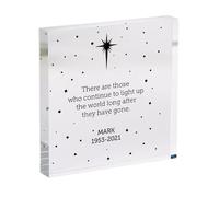 Memorial Gift for Loss Acrylic Plaque Personalised Remembrance Keepsake Bereavement Gift In Loving Memory of Family Dad Grandad Grandma