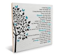 Memorial Gift Sympathy Wooden Sign Remembrance a Limb has Fallen From the Family Tree Wood Signs Plaque Keepsake Desk Wall Home Decor 8 X 8 Inches
