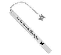 Memorial Gifts Bookmark Sympathy Gifts Now She Flies with Butterflies Bookmark Remembrance Gifts Memorial Gifts for Loss of Mother Grandma Wife Sister Daughter Friend