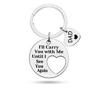Memorial Gifts for Loss of Father Remembrance Keychain Condolence Sympathy Gift Loss of Loved 1 Gift for Daughter Son In Memory of Father Dad Daddy Papa Bereavement Keyring for Women Men Him He