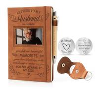 Memorial Gifts for Loss of Husband - Letters to My Husband in Heaven Grief Journal & Pen Set, Leather A5 Notebook With Photo Cover, Sympathy Bereavement Gifts for Widow, Loss of Spouse Memorial Gift