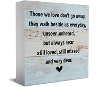 Memorial Gifts Sympathy Decor Wooden Box Sign Those We Love Don't Go Away Shelf Table Decoration Gift For Women Men Home Decor 5x5 inch
