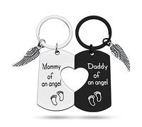 Memorial Gifts Sympathy Keychain for Loss Child of Dad Mom Miscarriage Keyring Baby Memorial Gift Sympathy Gifts for Parents Remembrance Key Chain Jewelry Bereavement Stillborn Pregnancy Loss Gifts
