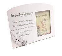 Memorial In Loving Memory Silver Feather Remembrance Photo Frame