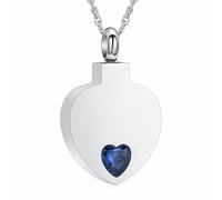 memorial jewelry Crystal Heart Cremation Urn Necklace Eternal Keepsake Pendant for Ashes Forever Remembering Loved Ones