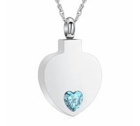 memorial jewelry Crystal Heart Cremation Urn Necklace Eternal Keepsake Pendant for Ashes Forever Remembering Loved Ones