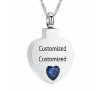 memorial jewelry Crystal Heart Cremation Urn Necklace Eternal Keepsake Pendant for Ashes Forever Remembering Loved Ones