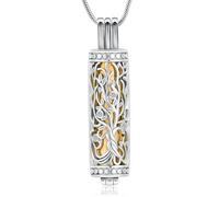memorial jewelry Cylinder Cremation Jewelry Tree of Life Urn Ashes Necklace for Women Men Vial Cremation Ash Pendant Loved One