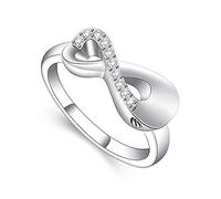 memorial jewelry Infinity Mini Ring Hold Loved Ones Ashes Cremation Urn Ring for Women Finger Ring, Metal, No Gemstone