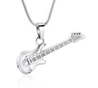 memorial jewelry Musical Instrument Cremation Necklace for Women&Men Guitar Urn Necklace for Ashes