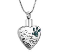 memorial jewelry Your Wings were Ready,But My Heart was Not Stainless Steel Carved Locket Cremation Urn Necklace for Pet Dog Cats